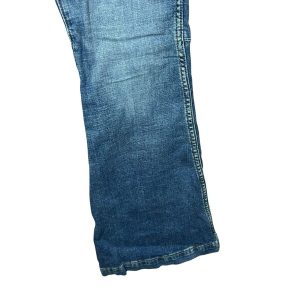 Wrangler Jeans Size 26x34 Blue Trumpet Bell Bottoms Flare Bareback Hip Hop Boho - Picture 10 of 11